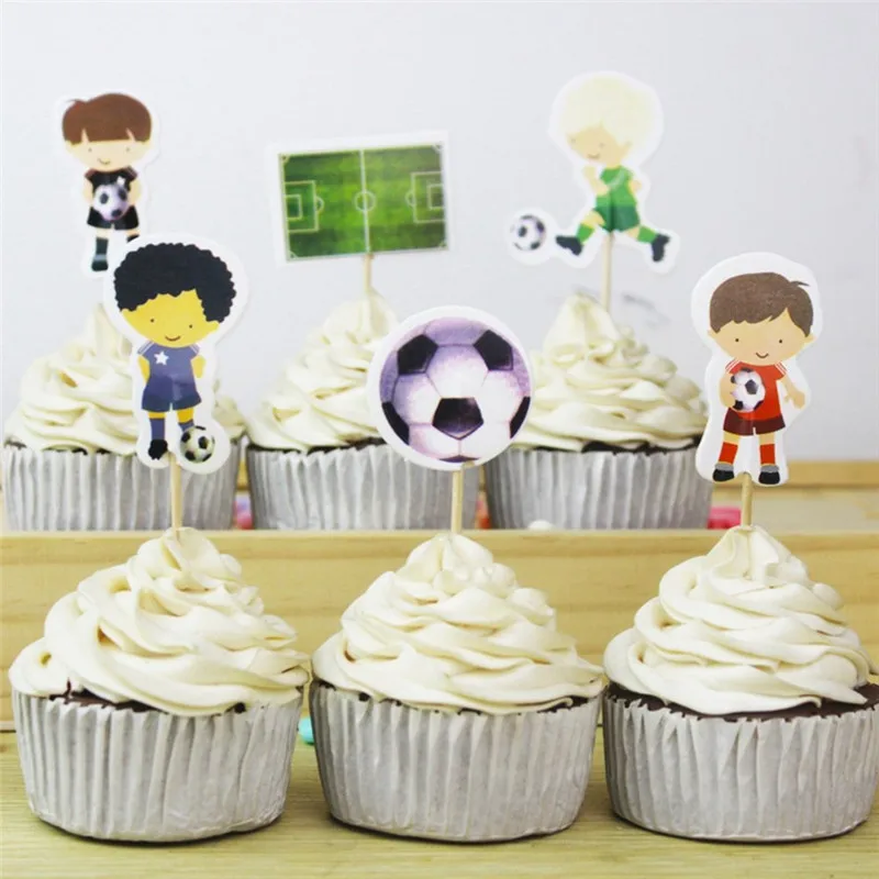 72 шт. детский Топпер для футбола|Товары украшения тортов| |