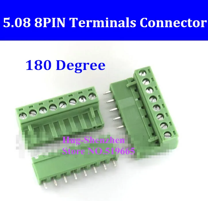 5.08 5.08mm 8pin 8-Pin Terminal plug type 300V 10A 5.08mm pitch connector pcb screw terminal block 180 degree
5.08 5.08mm 8pin 8-Pin Terminal plug type 300V 10A 5.08mm pitch connector pcb screw terminal block 180 degree