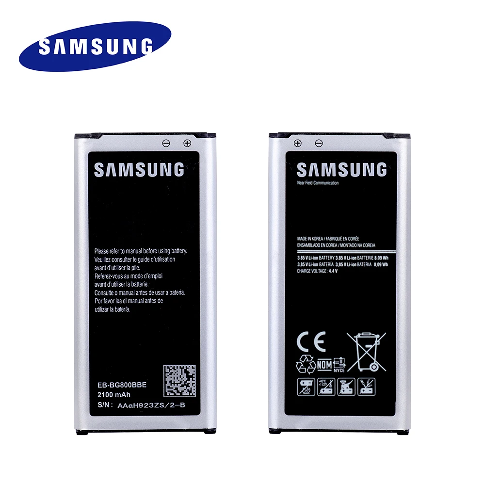 

100% Original Replacement Battery EB-BG800BBE Battery For Samsung Galaxy S5 Mini NFC G800F G800H batteia 2100mAh+tracking no
