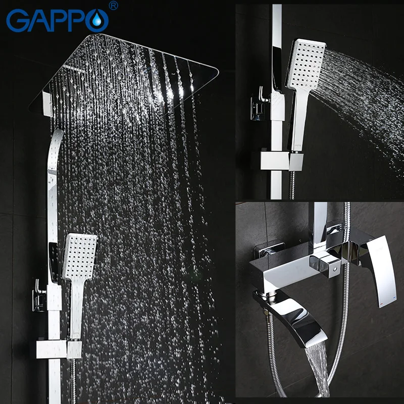 GAPPO Набор смесителей для душа водопад настенный смеситель ванны хромированная