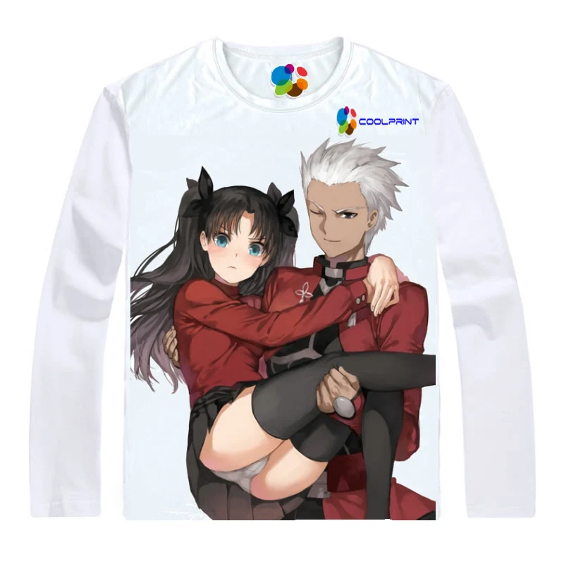 Аниме рубашка Coolprint Fate Zero EXTRA футболки в разных стилях длинная с принтом саблей