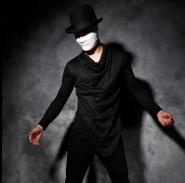 Мужская облегающая футболка из двух частей Базовая индивидуальная Сетчатая в