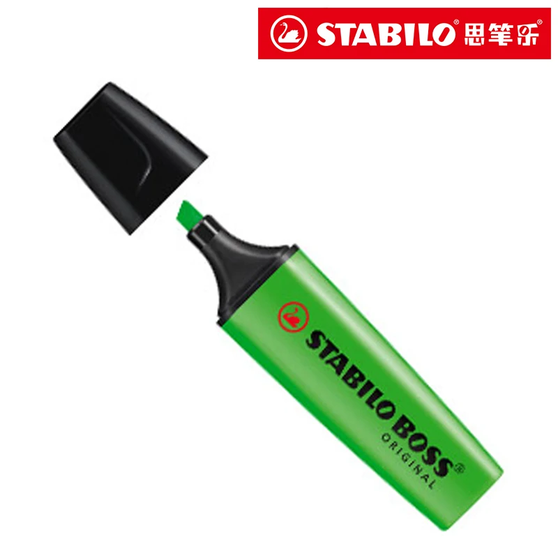 primary green STABILO,, BOSS, маркеры, пастельные маркеры, 15 видов цветов, одиночный текст, фокус, маркеры, ручки для школы, офиса - Цвет: primary green