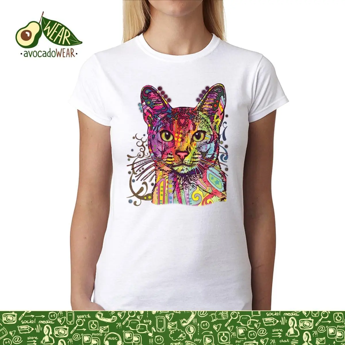 Abyssinian Cat Love Women men T-shirt S-3XLT Shirts Funny Tops Tee New Unisex High Quality Casual Printing 100% Cotton | Мужская одежда