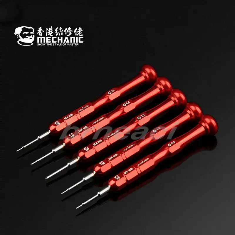 MECHANIC 5 в 1 6 Набор отверток для ремонта iPhone MX T2.0 Phillips1.2 2 Torx0.8 y0.6 последний 3D
