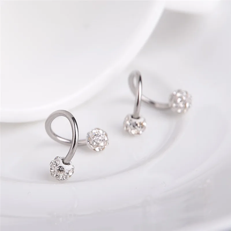 Серьги гвоздики из хирургической стали серебристого цвета|earrings body jewelry|body jewelrynose