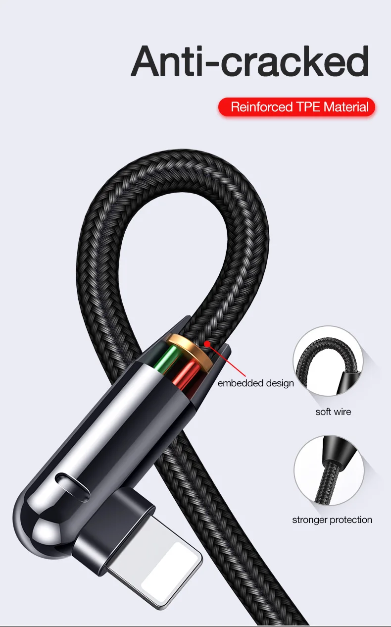 Cafele 3 в 1 для iPhone 6 зарядный кабель+ Micro USB кабель+ USB C usb type C кабель для Xiaomi Redmi Note 6 Pro samsung Note 9