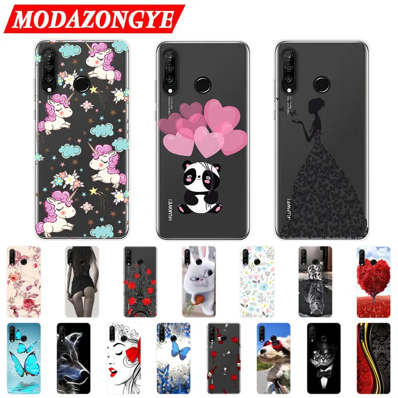Силиконовый ТПУ чехол для Huawei Nova 4e симпатичная задняя крышка Мягкий защитный