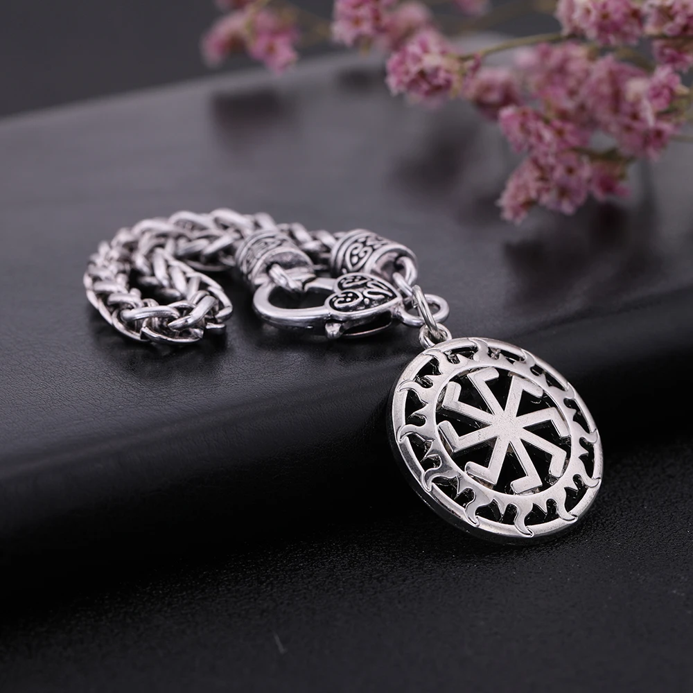 Skyrim Paganism славянский кулон браслет Solstice Wheel Солнечный символ солнца талисман