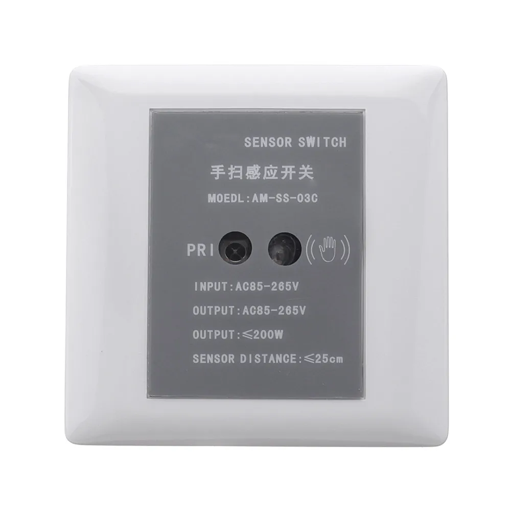 AC85 265V 200 Вт ручной выключатель с датчиком светильник для кухни ванной комнаты