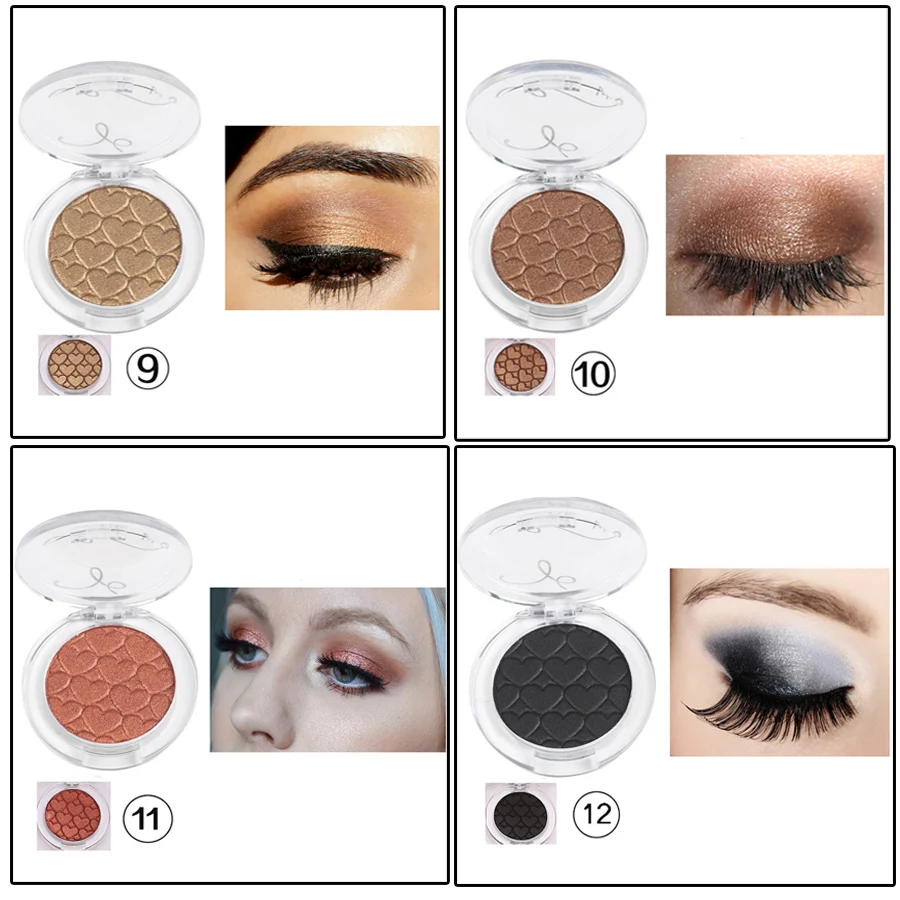 Пигмент одиночные тени для век матовые мерцающие блестящие розовые цвета