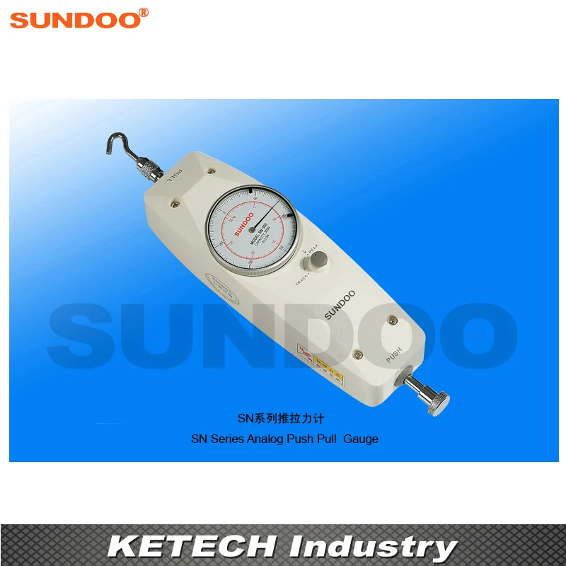 

Sundoo SN-200 200N Analog Force Gauge Pointer Tension Force Push Pull Tester