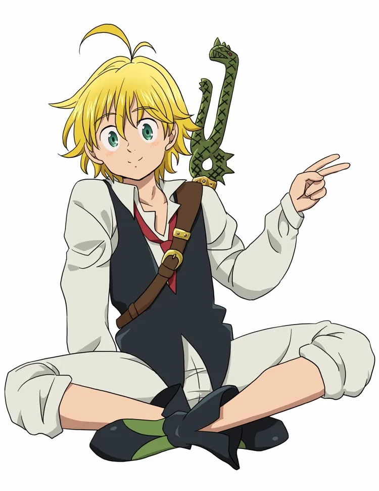 6 шт. аниме «Семь мертвых грехов nanatsu no taizai Dragon's Sin of Wrath Meliodas», косплей костюм, полный комплект униформы и париков