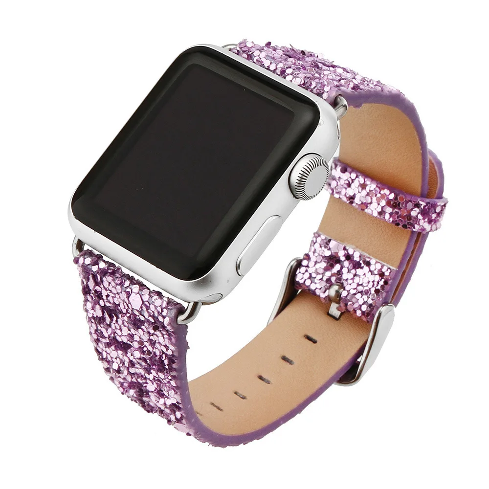Ремешок кожаный для Apple Watch Band 42 мм 38 40 44 сменный спортивный браслет с пряжкой iWatch 1