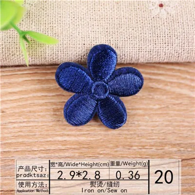 10PCS TYPE 20 10 шт. милый маленький цветок нашивки костюмы Вышивка Железо На Аппликации цветочный для детей сумки платье одежда Дешевые Patchs DIY - Цвет: 10PCS TYPE 20