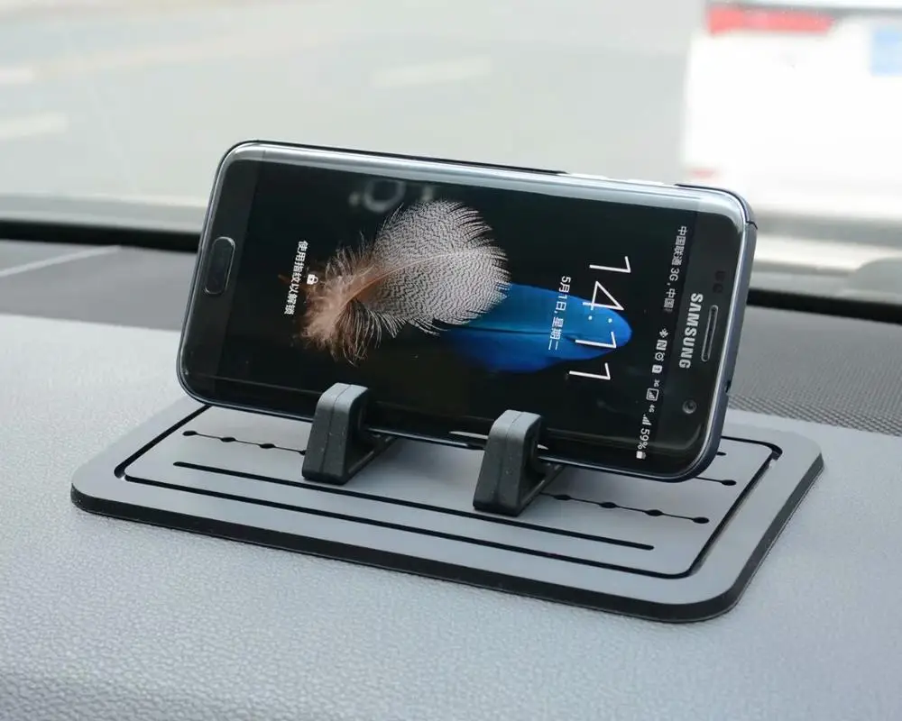 Черный Силиконовый коврик для телефона, автомобильный держатель, gps, противоскользящая настольная подставка для huawei P8 P9 P10 P20 P30 mate 20 10 Lite P Smart - Цвет: Черный