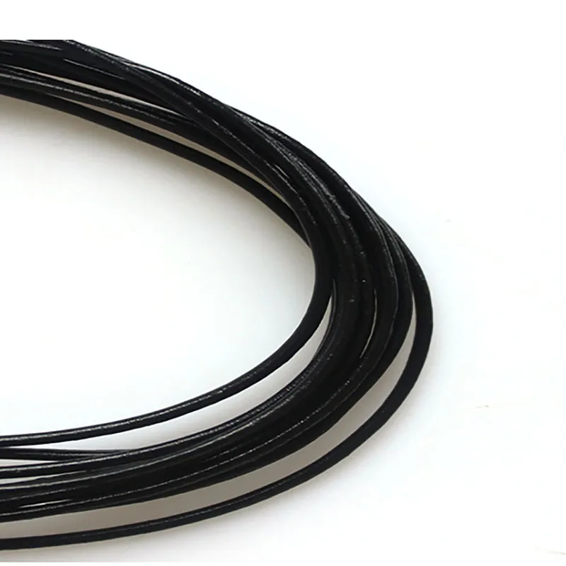 Черный кожаный шнур из воска 2 мм веревка для ювелирных изделий амулетов омаров с