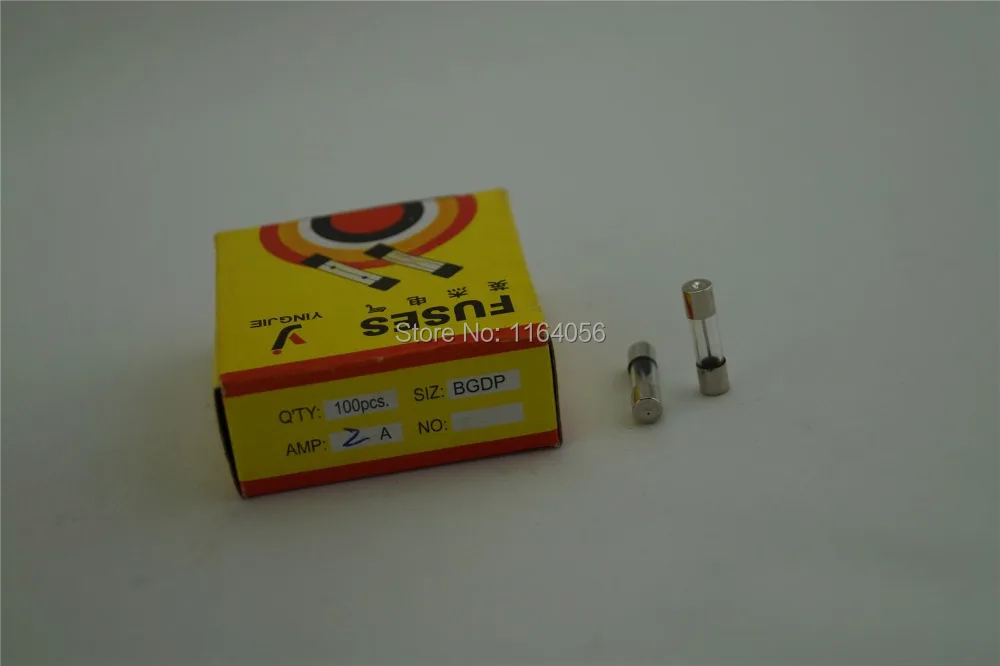 

100Pcs Miniature Size Fast Acting 5 x 20 mm F2.0Amp Glass Tube Fuses 220VAC