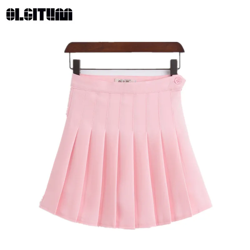 

Summer New Skirts for Women A-line Pleated Skirt High Waist Ladies Skirts Preppy Style Skirts for Teenager Girls SK170