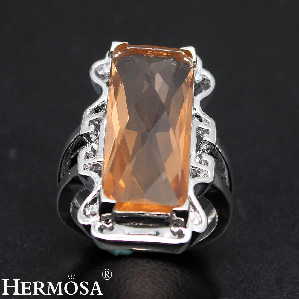 HERMOSA светильник оранжевый топаз Серебряный цвет набор для женщин/женщин серьги