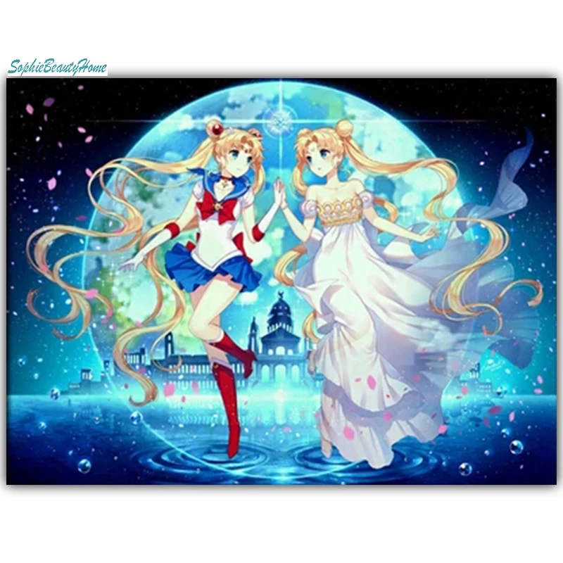 

Sophie beauty home Diy painted diamond 5D cross stitch embroidery cartoon princess partner 3D mosaic diamond mosaic decorative