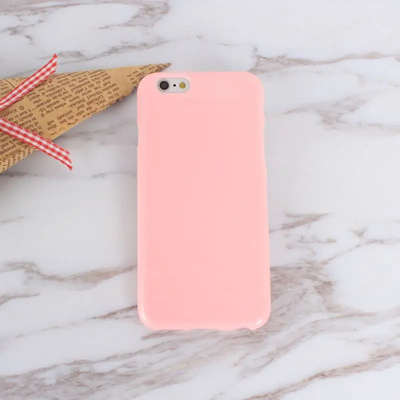 Fundas шлифовальный простой чехол для телефона карамельного цвета iphone 7 твердый