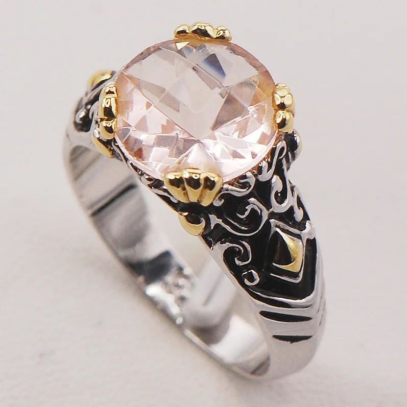 Морганитом Для женщин 925 пробы Серебряное кольцо F683 Размеры 6 7 8 9 10|ring blue|ring pilatesring
