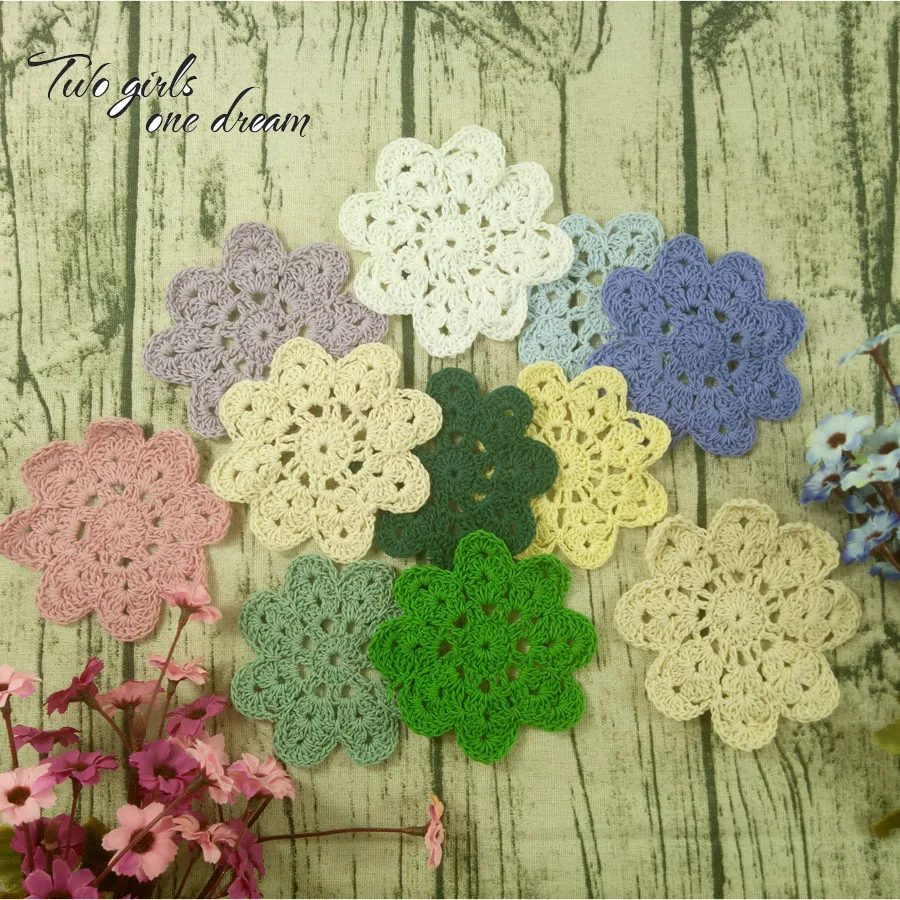 10CM Lace Hand Crocheted Doily Placemat Vintage Floral Coasters Home Coffee Shop Dining Decorative Gadgets Wedding Props 30PCS | Дом и сад