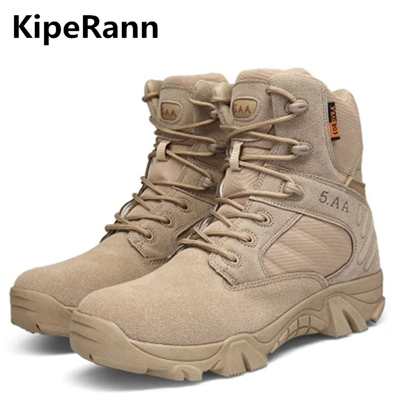 

KipeRann Outdoor Sports Tactical Camping Shoes Men's Boots For Climbing Breathable Lightweight Mountain Boots Hiking Shoes