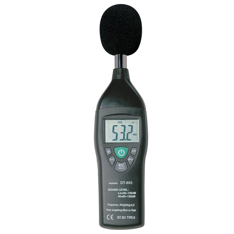 

noisemeter Sound Level Meter Data reading hold,30 to 130dB,31.5Hz to 8kHz