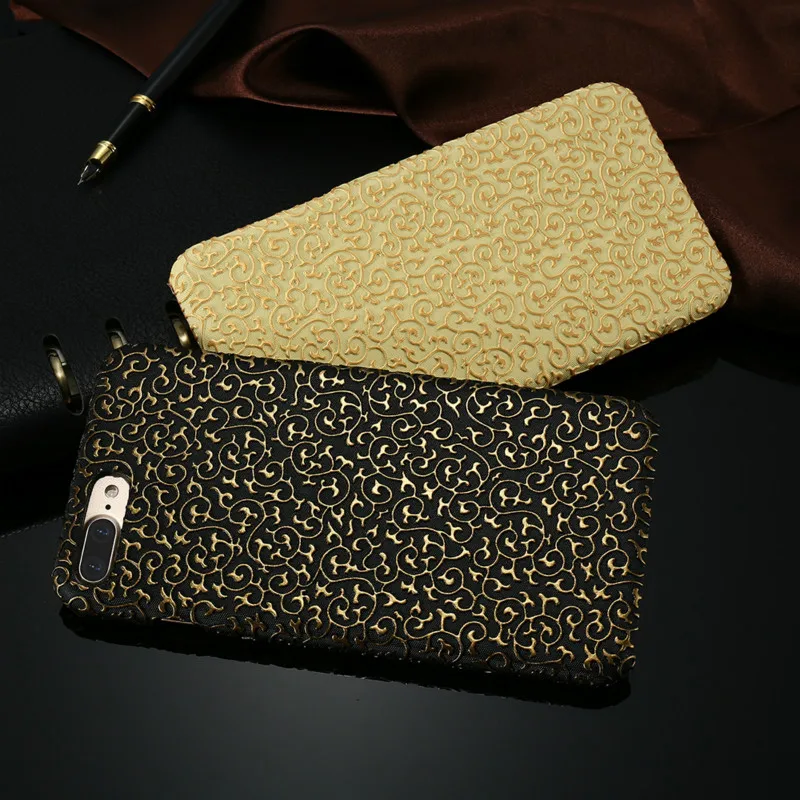 Ретро Дворец Цветок Pattern Жесткий PC Phone Чехол Для iPhone 7 плюс Крышка Мода 3D Телефон