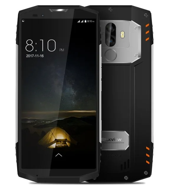 BLACKVIEW BV9000 PRO IP68 водонепроницаемый смартфон 5," 18:9 Android 7,1 P25 2,6 GHz 6G+ 128G 4180mAh NFC ГЛОНАСС с двумя камерами телефонов - Цвет: Silver