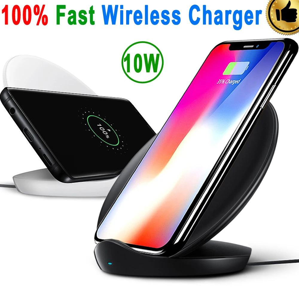 Беспроводное зарядное устройство EAMPANG 10 Вт для Samsung Galaxy S6 S7 edge S8 S9 Plus Note 5 8 9 Apple iPhone X