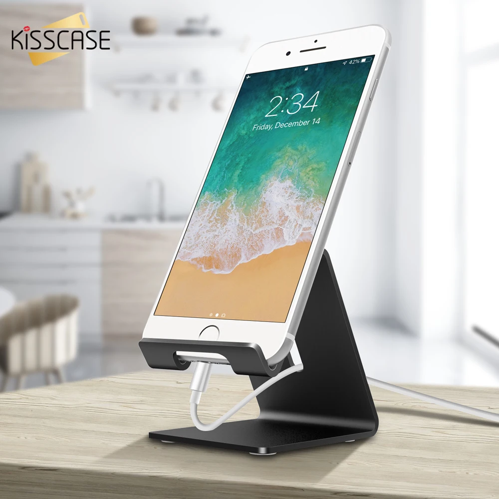 KISSCASE алюминиевый сплав Мобильный телефон для samsung huawei держатель настольный
