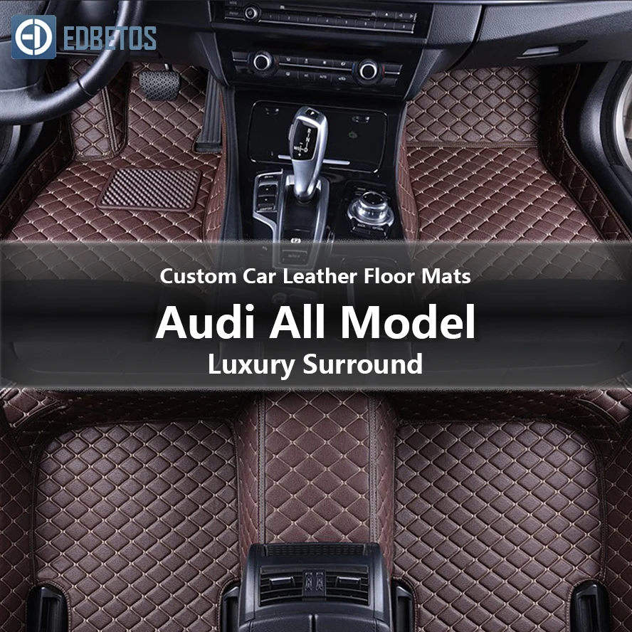 Изготовленный На Заказ Кожаный Автомобильный Брелок коврики для Audi все модели A4 A3 Quattro A5 A6 A7 A8 Q3 Q5 Q7 RS4 RS5 RS6 S6 S7 Водонепроницаемый провода коврик