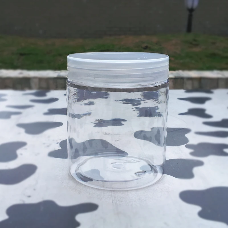 50 шт. оптовая продажа пустой прозрачный 250 г ПЭТ крем для ухода за кожей Jar мл