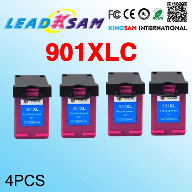 Картридж для принтера hp 901 901XL 4х цветов сменный картридж Officejet J4500 4540 4550 J4580 J4640