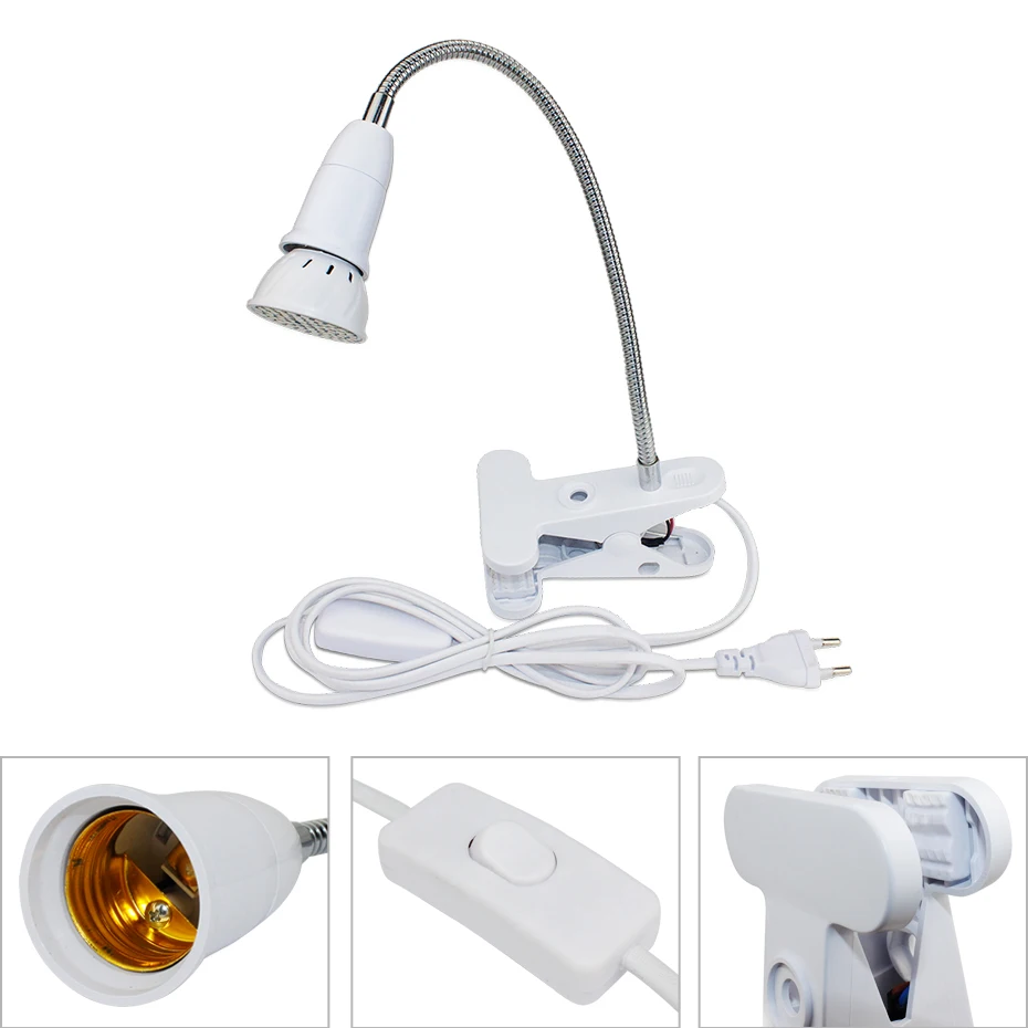 Светодиодная лампа для выращивания растений 60-126-200-260Leds полный спектр света e27