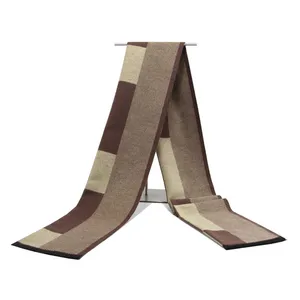 Зимний деловой шарф с кисточками для мужчин, роскошные брендовые клетчатые шарфы из искусственного кашемира, шаль из пашмины, мужской шарф N7