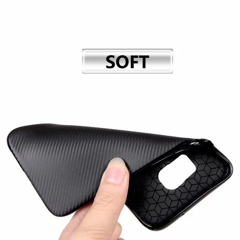Ascromy ультра тонкий свет мягкий тпу углеродного волокна броня case cover для samsung galaxy s7