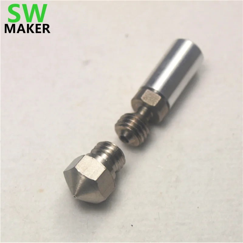 

Flashforge/CTC/ 3D printer sapre parts MK10 All Metal Hotend Upgrade Kit for 1.75mm thermal barrier tube 0.4mm nozzle