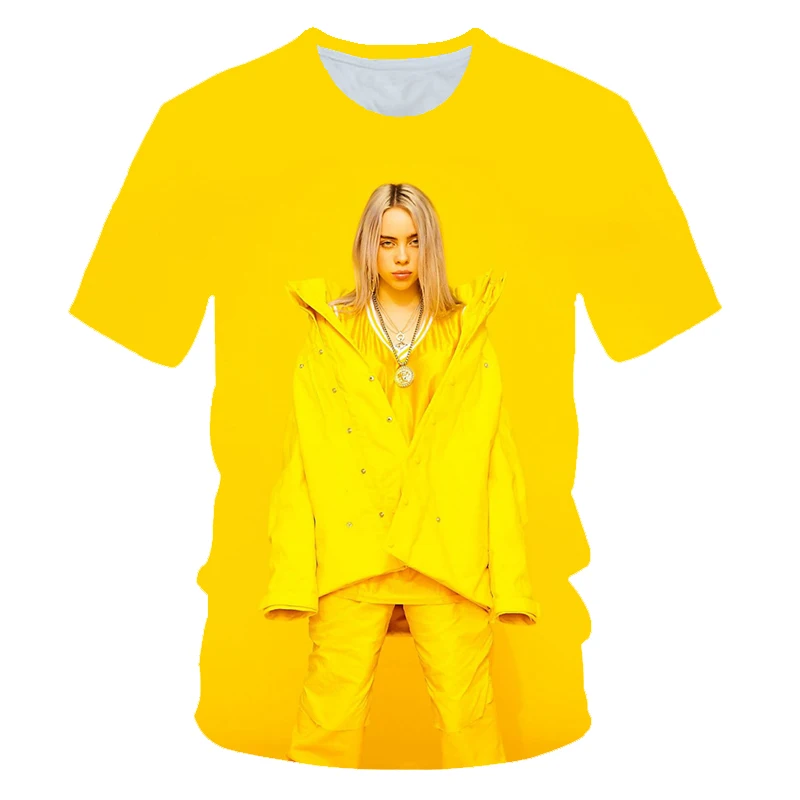 Футболки Billie Eilish с принтом 90 s, винтажная черная футболка с 3D принтом, брендовая футболка для мужчин/wo, мужские топы, футболки, повседневная черная уличная одежда