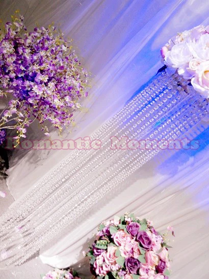 

2017 Crystal pillar Wedding centerpieces Flower Stand 120cm Tall