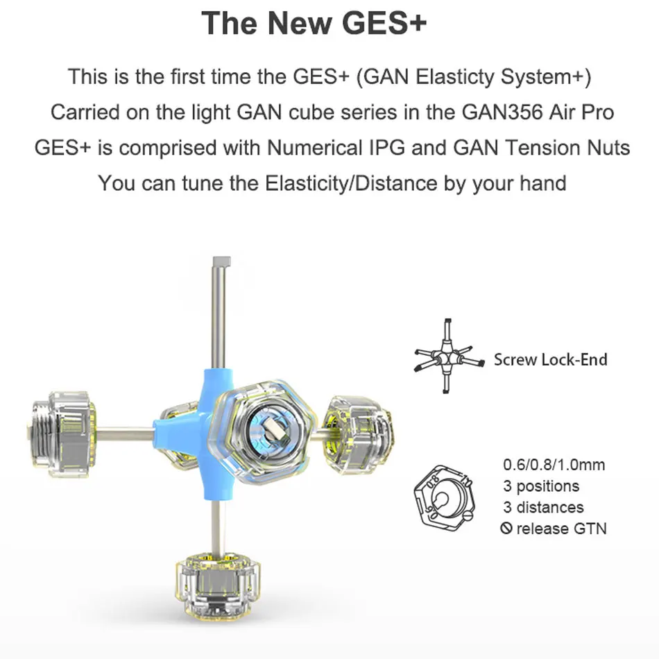 GAN 356 Air Pro 3x3x3 Магическая скорость кубик Гань с числовым IPG Профессиональный gan356 air