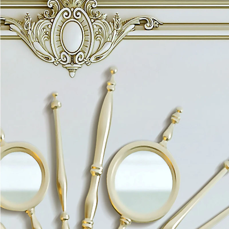 3D обои в европейском стиле рельефная Золотая квадратная рамка фотообои для