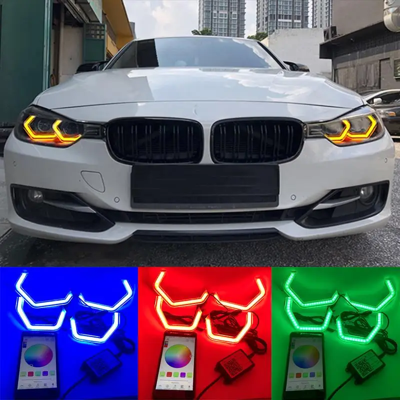 

WIFI RGB Multi-Color M4 Iconic Style LED Crystal Angel Eye light Kits for BMW 2 series M235i 220i 228i 218i M240i 230i 2014-2018
