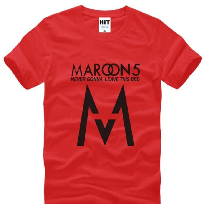 Модные рок-группы maroon5 печатных футболки для мужчин короткий рукав о-образный