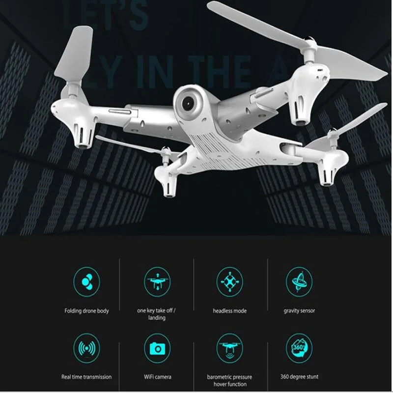 2018 Optical Flow Foldable Altitude Hold RC Quadcopter WiFi FPV Micro RC Drone With HD Camera