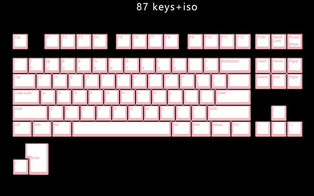 Kbdfans108 PBT двойной удар блеск через ANSI ISO OEM профиль пудинг набор ключей для MX механическая клавиатура