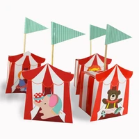 20pcslot circus theme party supplies cartoon candy box kids boy birthday party decorations candy box gift box